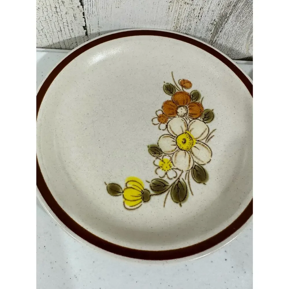 Vintage Woodhaven Collection Stoneware Sunny Brook Bread Plates Lot of 2 Japan‎